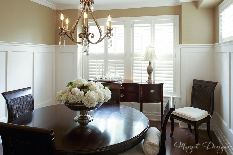 Newly redecorated dining room