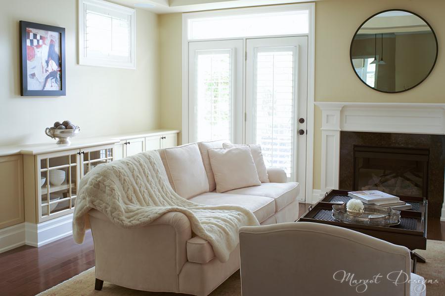 Newly redecorated living room.