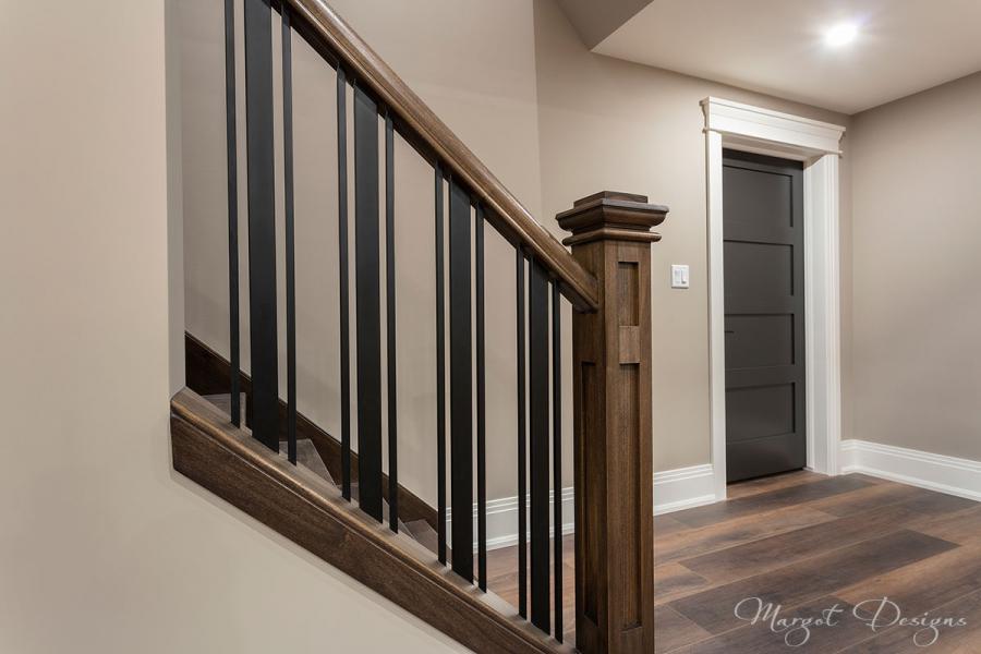 Stairs showing metal railing detail